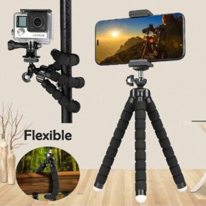 UEGOGO UEGOGO Trépied portable et flexible pour téléphone - Rotation à 360°, trépied mini réglable pour smartphones et enregistrement vidéo à distance, Vlogging, sans pile nécessaire. Trépied compact, jambes réglables, trépied pour smartphone