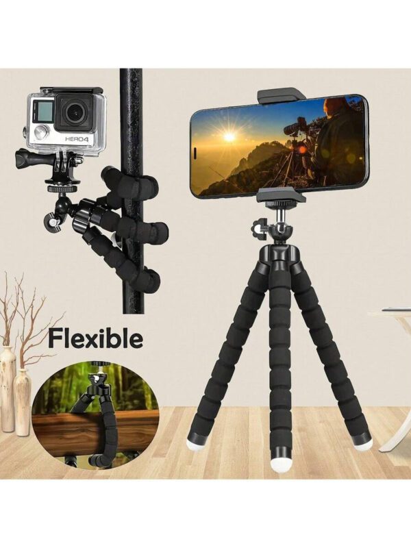UEGOGO UEGOGO TrÃ©pied portable et flexible pour tÃ©lÃ©phone - Rotation Ã  360Â°, trÃ©pied mini rÃ©glable pour smartphones et enregistrement vidÃ©o Ã  distance, Vlogging, sans pile nÃ©cessaire. TrÃ©pied compact, jambes rÃ©glables, trÃ©pied pour smartphone â€“ Image 8