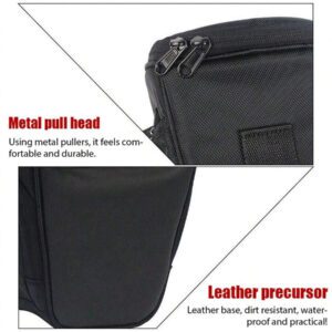 Sac pour appareil photo Triangle noir Design minimaliste Sac à bandoulière/travers pour appareil photo numérique Sangles d'épaule réglables Sac de photographie portable pour extérieur Sac pour appareil photo en nylon respirant et imperméable Convient pour le stockage d'un appareil photo Canon