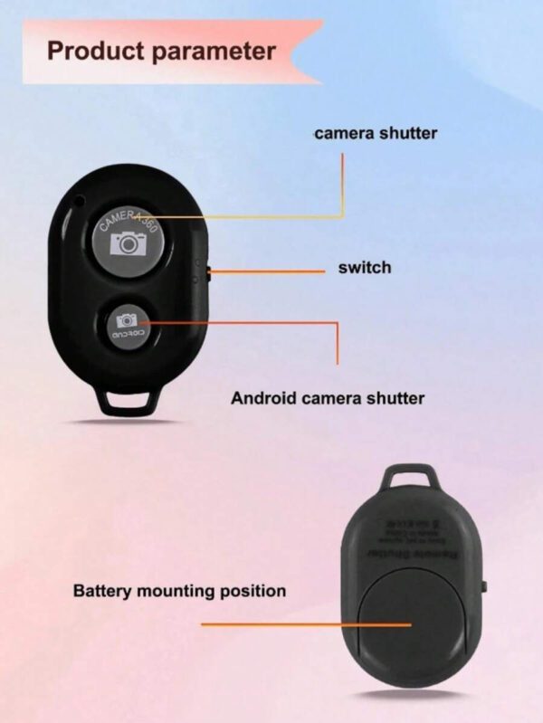 1pc Selfie Stick sans fil avec commande Ã  distance pour Android / IOS, Gadgets de selfie â€“ Image 9