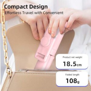 AXNEN Trépied perche à selfie portable, support de téléphone avec télécommande sans fil, pour la photographie et l'enregistrement vidéo, compatible avec les téléphones Apple et Android