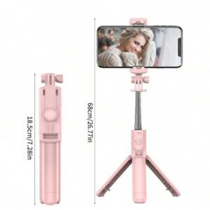 AXNEN Trépied perche à selfie portable, support de téléphone avec télécommande sans fil, pour la photographie et l'enregistrement vidéo, compatible avec les téléphones Apple et Android