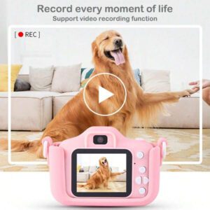 Appareil photo numérique caméra 1080p HD 2 pouces écran avec étui de protection, carte mémoire 32 Go et lecteur de carte. Cadeau mignon pour l'anniversaire, le nouvel an, la Saint-Valentin