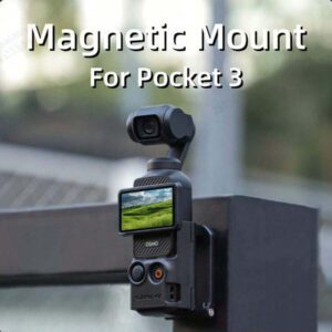 Adaptateur de montage magnétique Sunnylife pour DJI Osmo Pocket 3, base magnétique avec support de bureau multifonction à angle réglable pour accessoires DJI Osmo Pocket 3