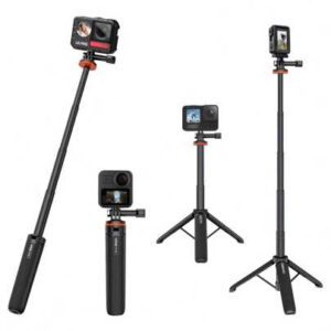 Perche à selfie extensible trépied pour accessoire Insta360 X3 GoPro pour GoPro Max Hero 10 9 8 7 6 5 4, Osmo Action, Insta 360 One R et plus de caméras d'action (50,8 cm)