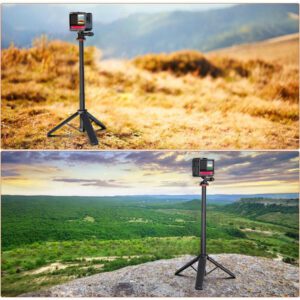Perche à selfie extensible trépied pour accessoire Insta360 X3 GoPro pour GoPro Max Hero 10 9 8 7 6 5 4, Osmo Action, Insta 360 One R et plus de caméras d'action (50,8 cm)