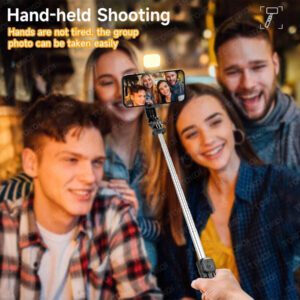 TOKQI Mini perche à selfie trépied de 6,1 pouces pour téléphone portable, perche à selfie antidérapante avec support de téléphone amovible et télécommande sans fil, compatible avec plusieurs modèles de smartphones