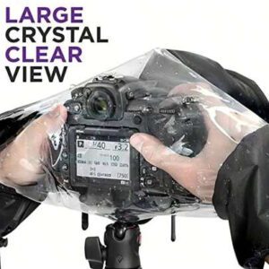 1 pièce Housse de pluie imperméable professionnelle pour appareil photo, convient pour les appareils photo reflex numériques Canon, Nikon, Fujifilm et plus, les appareils photo hybrides (avec objectifs), équipement photo de pluie, accessoires pour appareil photo
