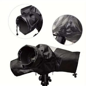 1 pièce Housse de pluie imperméable professionnelle pour appareil photo, convient pour les appareils photo reflex numériques Canon, Nikon, Fujifilm et plus, les appareils photo hybrides (avec objectifs), équipement photo de pluie, accessoires pour appareil photo