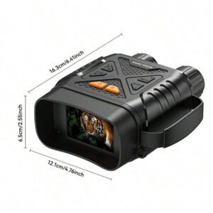 Jumelles à vision nocturne infrarouge HD 1080P avec écran IPS de 2,8 pouces, zoom numérique 10X et portée de 800 m - Objectif de 50 mm, rechargeable 2000 mAh, capture photo/vidéo pour la chasse, le camping, la (noir), jumelles pour la chasse