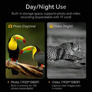 Jumelles à vision nocturne infrarouge HD 1080P avec écran IPS de 2,8 pouces, zoom numérique 10X et portée de 800 m - Objectif de 50 mm, rechargeable 2000 mAh, capture photo/vidéo pour la chasse, le camping, la (noir), jumelles pour la chasse