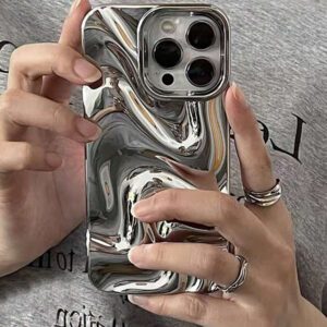 1 pièce Étui de téléphone à motif ondulé minimaliste de luxe compatible avec 11, 11 Pro, 11 Pro Max, 12, 12 Pro Max, 13, 13 Pro, 13 Pro Max, 14, 14 Pro, 14 Plus, 14 Pro Max, 15, 15 Pro, 15 Plus, 15 Pro Max, 16, 16 Pro, 16 Pro Max, 16 Plus, 17, 17 Pro, 17 Pro Max