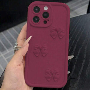Étui de téléphone à texture de bambou rose avec décoration de papillon mignon, compatible avec 16 Pro Max/16 Pro/16/16 Plus, 15 Pro Max/15 Pro/15/15 Plus, 14 Pro Max/14 Pro/14/14 Plus, 13 Pro Max/13/13 Pro, 12, 11, XR, SE 2022. Étanche, antichoc, anti-chute et résistant aux rayures.