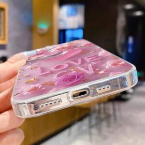 1 pièce Étui de téléphone coloré et antichoc, perforé et transparent, avec motif de fleur en forme de cœur, compatible avec 16/11/16Pro/16Plus/16ProMax/16E/15ProMax/13/14/12/XS/XR/7G/8P, compatible avec Samsung Galaxy S25/S25Plus/S25Ultra/A16/A36/A26/A56/A50/A12/A32/A52/A72/A51/A21S/A13/A14/S24/S24Plus/S24Ultra,S22/A52/A53/A54/A55, compatible avec Xiaomi 11/12Pro/12/12X/13Pro/14Pro/15Pro/, compatible avec Redmi 10/9/Note9/12C/Note11Pro/Note8Pro, étanche, anti-chute et résistant aux rayures