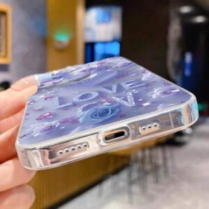 1 pièce Étui de téléphone coloré et antichoc, perforé et transparent, avec motif de fleur en forme de cœur, compatible avec 16/11/16Pro/16Plus/16ProMax/16E/15ProMax/13/14/12/XS/XR/7G/8P, compatible avec Samsung Galaxy S25/S25Plus/S25Ultra/A16/A36/A26/A56/A50/A12/A32/A52/A72/A51/A21S/A13/A14/S24/S24Plus/S24Ultra,S22/A52/A53/A54/A55, compatible avec Xiaomi 11/12Pro/12/12X/13Pro/14Pro/15Pro/, compatible avec Redmi 10/9/Note9/12C/Note11Pro/Note8Pro, étanche, anti-chute et résistant aux rayures