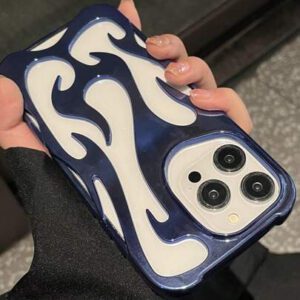 Nouvelle étui de téléphone portable mode avec motif flamme creux, revêtement électrolytique anti-chute, compatible avec 15 Pro Max/14 Pro Max/13 Pro Max, 16/11/12/13/14, S22 Ultra/S23 Ultra/S24 Ultra/S25 Ultra, S22/S23/S24/S25, A16/A53/A54/A55. Étanche, antichoc, résistant aux rayures.