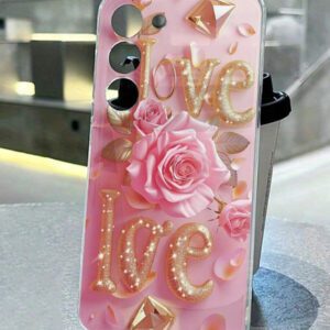 1 pièce Étui de téléphone coloré et antichoc, perforé et transparent, avec motif de fleur en forme de cœur, compatible avec 16/11/16Pro/16Plus/16ProMax/16E/15ProMax/13/14/12/XS/XR/7G/8P, compatible avec Samsung Galaxy S25/S25Plus/S25Ultra/A16/A36/A26/A56/A50/A12/A32/A52/A72/A51/A21S/A13/A14/S24/S24Plus/S24Ultra,S22/A52/A53/A54/A55, compatible avec Xiaomi 11/12Pro/12/12X/13Pro/14Pro/15Pro/, compatible avec Redmi 10/9/Note9/12C/Note11Pro/Note8Pro, étanche, anti-chute et résistant aux rayures