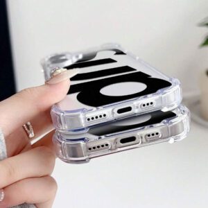 1 pièce Étui de téléphone avec design de lettre compatible avec Apple 17, 17 Plus, 17 Pro, 17 Pro Max, 16, 16 Plus, 16 Pro, 16 Pro Max, 15, 15 Plus, 15 Pro, 15 Pro Max, 14, 14 Plus, 14 Pro, 14 Pro Max, 13, 13 Pro, 13 Pro Max, 12, 12 Pro, 12 Pro Max, 11, 11 Pro, 11 Pro Max, 7, 8, X, XS, anti-pollution, , étanche, antichoc, résistant aux rayures