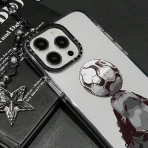 1 pièce Étui de téléphone résistant aux chocs avec portrait de joueur de football, compatible avec Apple iPhone11/12/13/14/15/16/16PRO/16PROMAX, GalaxyA05/A15/A25/A35/A53/A54/A55/S23/S24, étanche, anti-chute, résistant aux rayures