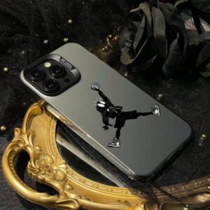 1 pièce Étui de téléphone avec impression de garçon sautant, style portrait européen et américain, graphique sportif. Étui de protection antichoc compatible avec les séries Apple 11/12/13/14/15/16/16Pro/16ProMax, Galaxy A05/A15/A25/A35/A53/A54/A55/S23/S24. Étanche, résistant aux chutes et aux rayures.