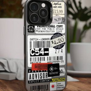 1 pièce Étui de téléphone avec élément d'étiquette autocollante, illustration, protection de caméra anti-chute mate. Compatible avec 11, 12, 13, 14, 15, 16 ProMax X, XS, XR, 16E, 15 Plus, compatible avec Samsung Galaxy A03, A05, A05S, A12, A14, A15, A32 4G/5G, A35, A52/A52s 5G, compatible avec OPPO A16, A17, A36, A57 4G, A58 4G, A60, A78 4G, A94, A95 Étanche, antichoc, résistant aux rayures