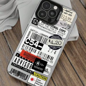 1 pièce Étui de téléphone avec élément d'étiquette autocollante, illustration, protection de caméra anti-chute mate. Compatible avec 11, 12, 13, 14, 15, 16 ProMax X, XS, XR, 16E, 15 Plus, compatible avec Samsung Galaxy A03, A05, A05S, A12, A14, A15, A32 4G/5G, A35, A52/A52s 5G, compatible avec OPPO A16, A17, A36, A57 4G, A58 4G, A60, A78 4G, A94, A95 Étanche, antichoc, résistant aux rayures