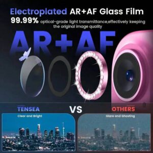 Ensemble de 6 pièces de film de protection transparent haute définition et résistant aux rayures pour objectif de caméra d' 17/16/15/14/13/12/11 Série 16E 17Air, utilisé pour la protection en verre de l'objectif de l'appareil photo. Résistant aux rayures, aux chocs, avec protection des bords. Applicable pour une utilisation quotidienne, au bureau, à la maison. Protecteur d'objectif de caméra de téléphone étanche et antichoc