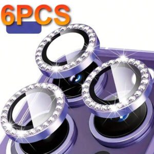 Ensemble de 6 pièces de film de protection transparent haute définition et résistant aux rayures pour objectif de caméra d' 17/16/15/14/13/12/11 Série 16E 17Air, utilisé pour la protection en verre de l'objectif de l'appareil photo. Résistant aux rayures, aux chocs, avec protection des bords. Applicable pour une utilisation quotidienne, au bureau, à la maison. Protecteur d'objectif de caméra de téléphone étanche et antichoc