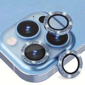 Compatible avec le cache-caméra d'Apple. Protecteur de lentille pailleté. Cadeau pour l'anniversaire, la famille, les amis. Cristal scintillant, protecteur de lentille, accessoires de téléphone. Étanche, antichoc, anti-chute, anti-rayures, anti-traces de doigts, protection complète