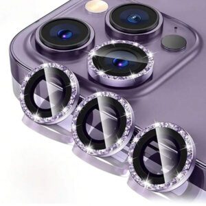 Compatible avec le cache-caméra d'Apple. Protecteur de lentille pailleté. Cadeau pour l'anniversaire, la famille, les amis. Cristal scintillant, protecteur de lentille, accessoires de téléphone. Étanche, antichoc, anti-chute, anti-rayures, anti-traces de doigts, protection complète
