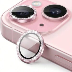 3 pièces Film protecteur d'objectif de caméra compatible avec LPhone 16, 15, 14.13, 12, 11, anneau en métal en verre trempé, couverture claire HD (noir) résistante aux chocs, aux rayures et aux traces de doigts, protection complète et étanche
