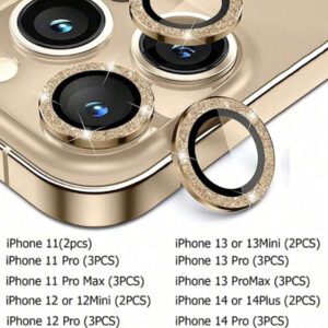 Compatible avec le cache-caméra d'Apple. Protecteur de lentille pailleté. Cadeau pour l'anniversaire, la famille, les amis. Cristal scintillant, protecteur de lentille, accessoires de téléphone. Étanche, antichoc, anti-chute, anti-rayures, anti-traces de doigts, protection complète