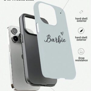 Coque de téléphone miroir personnalisable, design mignon en forme de cœur avec initiale et phrase courte. Compatible avec 11 Pro/13 Pro/15 Pro Max, XR, 12, 13, 15, 16 Pro Max. Stylée, sobre, personnalisée, drôle, unique, idéal pour elle, petit-ami, petite-amie, famille, amis, grands-parents, couple, anniversaires, anniversaires