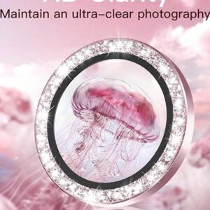 3 pièces Film protecteur d'objectif de caméra compatible avec LPhone 16, 15, 14.13, 12, 11, anneau en métal en verre trempé, couverture claire HD (noir) résistante aux chocs, aux rayures et aux traces de doigts, protection complète et étanche