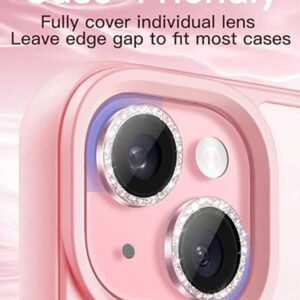 3 pièces Film protecteur d'objectif de caméra compatible avec LPhone 16, 15, 14.13, 12, 11, anneau en métal en verre trempé, couverture claire HD (noir) résistante aux chocs, aux rayures et aux traces de doigts, protection complète et étanche