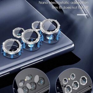 1 set, protection d'objectif d'appareil photo, anneau en métal en verre trempé 9H, protecteur d'écran, accessoires décoratifs, compatible avec les modèles S22/S23/S24 Ultra/S25 Ultra/Galaxy Z Fold 7/Galaxy Z FLIP 7/Galaxy Z Fold 6/Galaxy Z FLIP 6, anti-chute, étanche, résistant aux rayures, antichoc, anti-empreintes digitales à adhésion automatique, protection intégrale