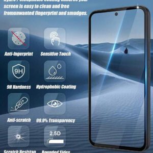 2 pièces Protecteur d'écran en verre trempé haute définition compatible avec Galaxy, avec bords incassables, qualité d'image haute définition, anti-chute, anti-rayures, compatible avec la série Galaxy S20 FE/S21 FE/S23 FE/S24 FE, A02/A03/A04/A05/A06/A12/A13/A14A15/A16/A21/A22/A23/A25/A26/A50/A51/A52/A53/A54/A55/A56/07/17. Accessoires essentiels de protection d'écran, applicables à l'utilisation quotidienne, au bureau et à la maison. Protège contre l'eau, les chocs et les rayures.