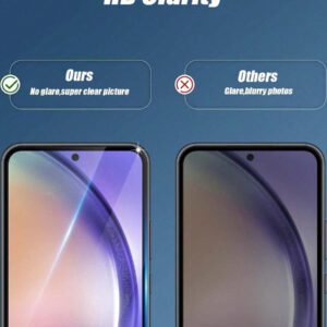 2 pièces Protecteur d'écran en verre trempé haute définition compatible avec Galaxy, avec bords incassables, qualité d'image haute définition, anti-chute, anti-rayures, compatible avec la série Galaxy S20 FE/S21 FE/S23 FE/S24 FE, A02/A03/A04/A05/A06/A12/A13/A14A15/A16/A21/A22/A23/A25/A26/A50/A51/A52/A53/A54/A55/A56/07/17. Accessoires essentiels de protection d'écran, applicables à l'utilisation quotidienne, au bureau et à la maison. Protège contre l'eau, les chocs et les rayures.