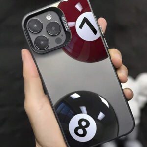 1 pièce Étui de protection pour téléphone, design graphique de billard, noir mat, anti-rayures et anti-traces de doigts. Compatible avec 16/16Pro/16Plus/15/15ProMax/15Pro/11/12/13/14ProMax/11Pro/11ProMax/12Pro/12ProMax/13Pro/13ProMax/14Pro/14ProMax. Texture premium créative.