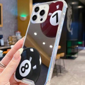 1 pièce Étui de protection pour téléphone, design graphique de billard, noir mat, anti-rayures et anti-traces de doigts. Compatible avec 16/16Pro/16Plus/15/15ProMax/15Pro/11/12/13/14ProMax/11Pro/11ProMax/12Pro/12ProMax/13Pro/13ProMax/14Pro/14ProMax. Texture premium créative.