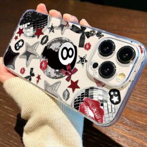 1 pièce Étui de protection pour téléphone, design graphique de billard, noir mat, anti-rayures et anti-traces de doigts. Compatible avec 16/16Pro/16Plus/15/15ProMax/15Pro/11/12/13/14ProMax/11Pro/11ProMax/12Pro/12ProMax/13Pro/13ProMax/14Pro/14ProMax. Texture premium créative.