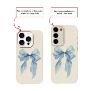1 pièce Étui de téléphone en TPU avec nœud papillon, décoration élégante imprimée léopard. Compatible avec /Redmi, étanche, antichoc, anti-chute, résistant aux rayures