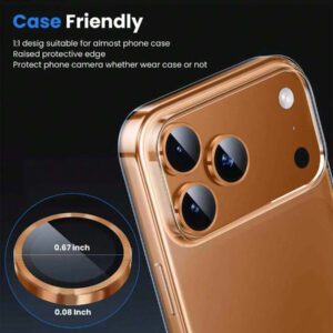 3 paquets, Protecteur d'objectif de caméra Apple pour iPhone 17 Pro/17 Pro Max - [Mode de prise de vue d'origine] Protecteur d'écran de caméra en verre trempé HD incassable en métal pour accessoires iPhone