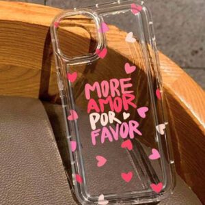 Étui transparent avec imprimé cœur différent compatible avec 16/11/12/13/14/15/15pro/15 Plus/15 Promax/7plus/8plus/X/Xs Max/Xr/11pro/12pro/13pro/14pro/12mini/13mini/11promax/12promax/13promax/14promax/14plus/6/6s/6plus/7/8/16Pro/16plus/16promax/Se et compatible avec Samsung Galaxy/A54/A14/A12/A13/A15/A32/A33/A24/A52S/S20/S21/S22/S23/S24/S23Plus/S24ultra/S25. Étanche, antichoc, résistant aux rayures.