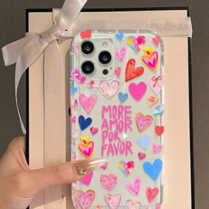 Étui transparent avec imprimé cœur différent compatible avec 16/11/12/13/14/15/15pro/15 Plus/15 Promax/7plus/8plus/X/Xs Max/Xr/11pro/12pro/13pro/14pro/12mini/13mini/11promax/12promax/13promax/14promax/14plus/6/6s/6plus/7/8/16Pro/16plus/16promax/Se et compatible avec Samsung Galaxy/A54/A14/A12/A13/A15/A32/A33/A24/A52S/S20/S21/S22/S23/S24/S23Plus/S24ultra/S25. Étanche, antichoc, résistant aux rayures.