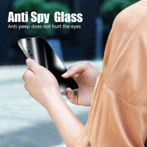Lot de 4 films de protection d'écran anti-espion en verre trempé pour smartphone, compatibles avec iPhone 17, 16, 15, 14, 13, 12, 11 Pro Max, XR, X, XS Max, 7, 8 Plus. 5 films de protection anti-espion pour téléphone.