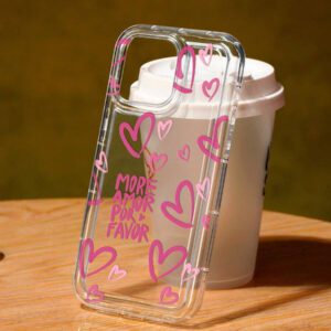 Étui transparent avec imprimé cœur différent compatible avec 16/11/12/13/14/15/15pro/15 Plus/15 Promax/7plus/8plus/X/Xs Max/Xr/11pro/12pro/13pro/14pro/12mini/13mini/11promax/12promax/13promax/14promax/14plus/6/6s/6plus/7/8/16Pro/16plus/16promax/Se et compatible avec Samsung Galaxy/A54/A14/A12/A13/A15/A32/A33/A24/A52S/S20/S21/S22/S23/S24/S23Plus/S24ultra/S25. Étanche, antichoc, résistant aux rayures.
