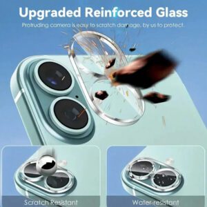 3 paquets, Protecteur d'écran d'objectif de caméra Apple pour iPhone 17 Pro/Compatible avec iPhone 17 Pro Max - [Mode de prise de vue d'origine] Protecteur d'écran de caméra en verre trempé HD incassable en métal pour accessoires iPhone (Orange)