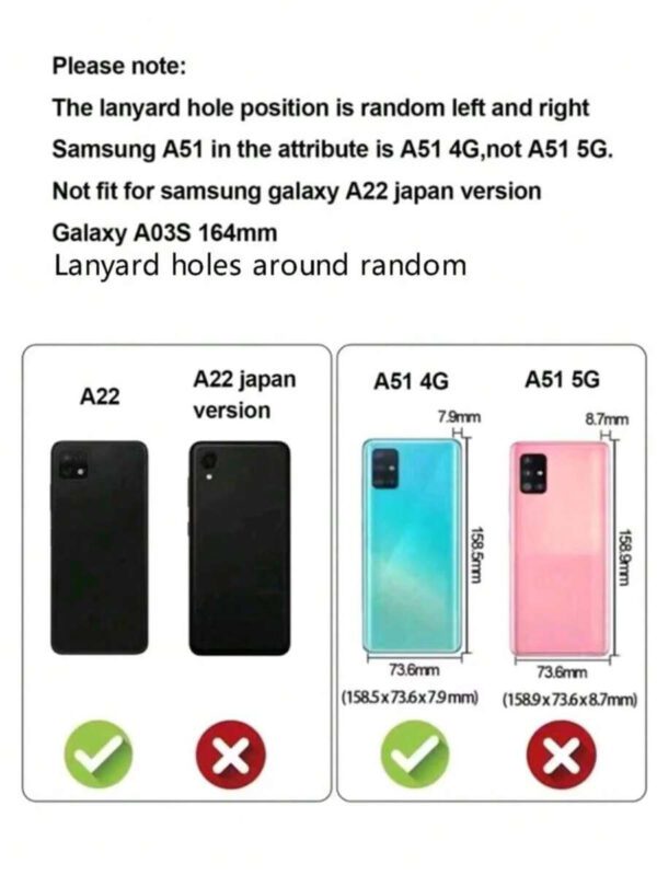 Étui de téléphone antichoc avec bord perforé peint, compatible avec 14 Pro Max, 13, 11, XR, 7/8, série A A03s, A03 Core, A04, A12, A13, A14, A21s, A22, A23, A24, A32, A33, A34, A51, A52, A53, A54, A71, A72, A73, S20 FE, S21, S22, Redmi 9, 9A, 10A, 10C, Redmi Note 9, 10, 11, 12. Étanche, résistant aux chutes et aux rayures. – Image 14