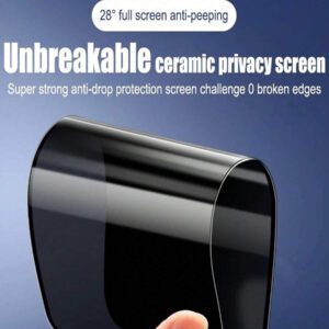 3 pièces Film de protection d'écran en céramique mate anti-espionnage, compatible avec 17 16 15 14 13 12 11 XS XR X Max 6S 6 7 8 PLUS SE20 SE22 SE23. Film en céramique de haute qualité 9H+, non en verre, film souple, film de confidentialité en céramique, film de protection de la confidentialité, anti-rayures, film de confidentialité en céramique mate, sensible au toucher. Convient pour les étuis de téléphone, les accessoires de protection d'écran essentiels, applicable pour le bouclier quotidien, le bureau, la protection d'écran de téléphone domestique. Accessoires de téléphone résistants à l'eau, aux chocs et aux rayures.